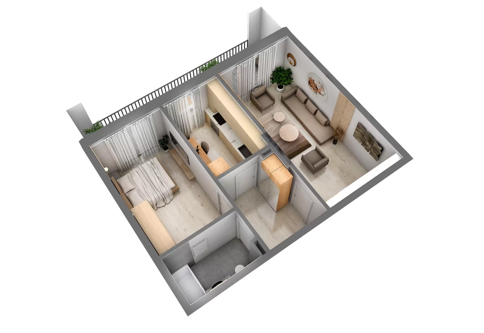 Apartament cu 2 camere tip E2