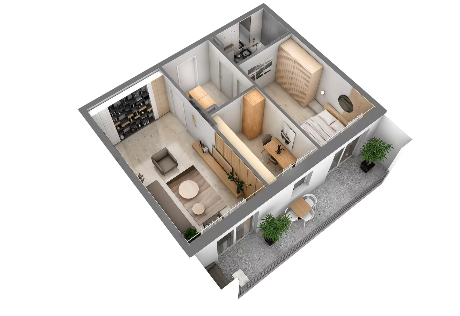 Apartament cu 2 camere tip E2