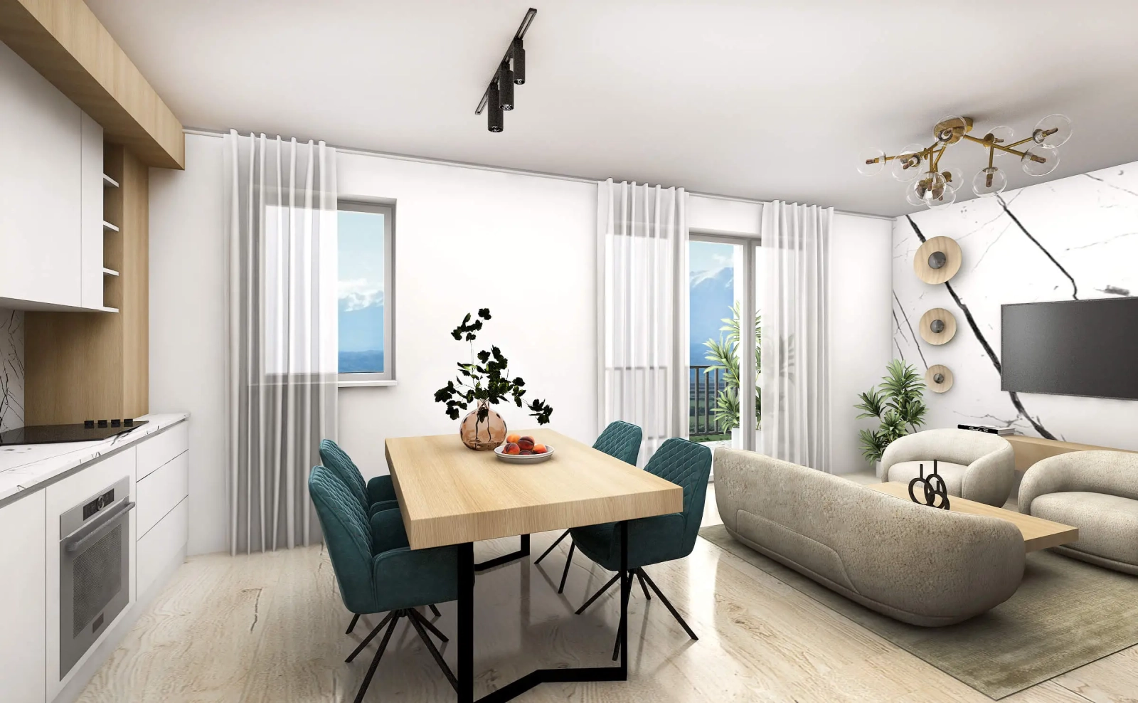 Apartament cu 3 camere tip D2